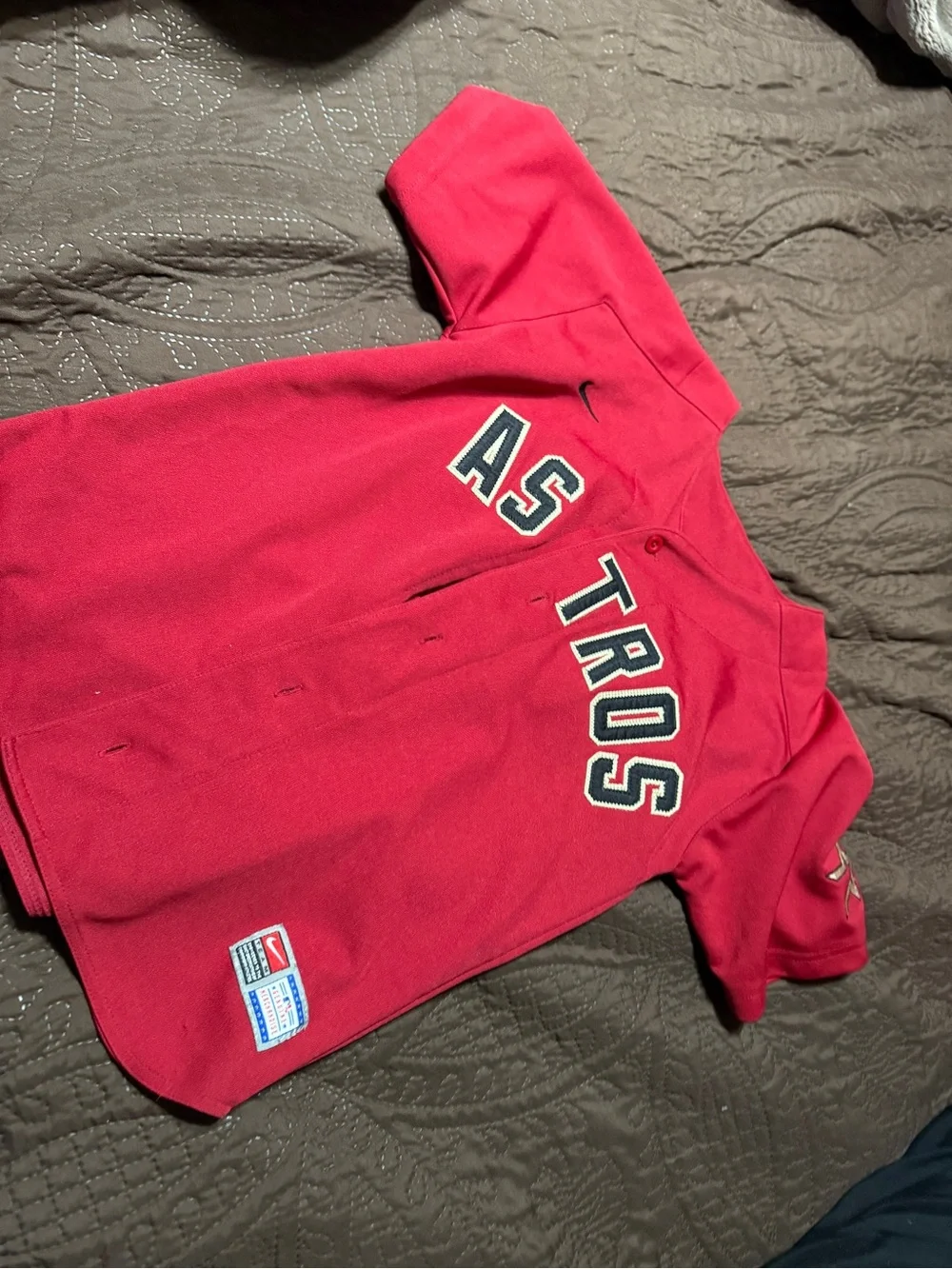 Nike kids Astros Red stitched Baseball Jersey